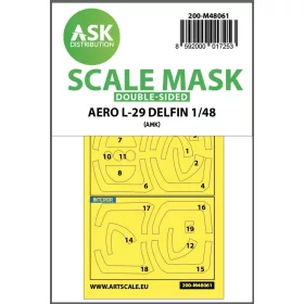   Art Scale Kit AERO L-29 DELFIN double-sided express mask for AMK - pontos illeszkedésű kétoldalas kabinmaszk