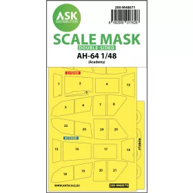   Art Scale Kit AH-64 double-sided mask for Academy - kétoldalas kabinmaszk