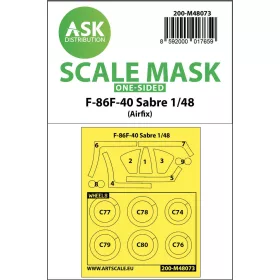   Art Scale Kit F-86F-40 Sabre one-sided mask for Airfix - egyoldalas kabinmaszk