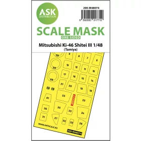   Art Scale Kit Mitsubishi Ki-46 Shitei III  one-sided mask for Tamiya - egyoldalas kabinmaszk