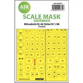  Art Scale Kit Mitsubishi Ki-46 Shitei III  double-sided mask for Tamiya - kétoldalas kabinmaszk