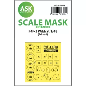   Art Scale Kit F4F-3 Wildcat  one-sided express mask for Eduard - pontos illeszkedésű egyoldalas kabinmaszk