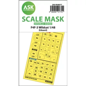   Art Scale Kit F4F-3 Wildcat  double-sided express mask for Eduard - pontos illeszkedésű kétoldalas kabinmaszk