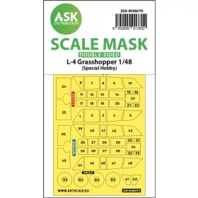   Art Scale Kit L-4 Grasshopper double-sided self-adhesive mask for Special Hobby - öntapadó kétoldalas kabinmaszk