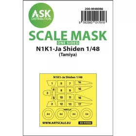   Art Scale Kit N1K1-Ja Shiden one-sided mask self-adhesive pre-cutted for Tamiya - öntapadó, előre kivágott egyoldalas kabinmaszk