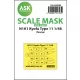 Art Scale Kit N1K1 Kyofu Type 11 one-sided mask self-adhesive pre-cutted for Tamiya - öntapadó, előre kivágott egyoldalas kabinmaszk