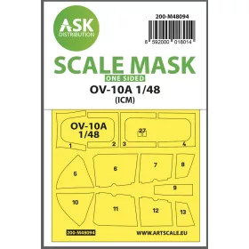  Art Scale Kit OV-10A one-sided mask self-adhesive pre-cutted for ICM - öntapadó, előre kivágott egyoldalas kabinmaszk