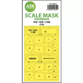   Art Scale Kit OV-10A double-sided mask self-adhesive pre-cutted for ICM - öntapadó, előre kivágott kétoldalas kabinmaszk