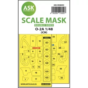  Art Scale Kit SAAB SK60 one-sided mask self-adhesive, pre-cutted for Pilot Replicas - öntapadó, előre kivágott egyoldalas kabinmaszk