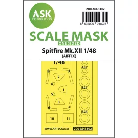   Art Scale Kit Spitfire Mk.XII one-sided mask self-adhesive, pre-cutted for Airfix - öntapadó, előre kivágott egyoldalas kabinmaszk