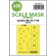Art Scale Kit Spitfire Mk.XII one-sided mask self-adhesive, pre-cutted for Airfix - öntapadó, előre kivágott egyoldalas kabinmaszk