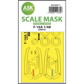   Art Scale Kit F-16A – pontos illeszkedésű, öntapadó, előre kivágott kétoldalas kabinmaszk