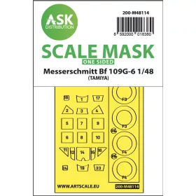   Art Scale Kit Messerschmitt Bf 109G-6 – pontos illeszkedésű, öntapadó, előre kivágott egyoldalas kabinmaszk