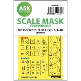   Art Scale Kit Messerschmitt Bf 109G-6 – pontos illeszkedésű, öntapadó, előre kivágott kétoldalas kabinmaszk