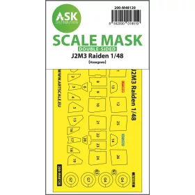   Art Scale Kit J2M3 Raiden – pontos illeszkedésű, öntapadó, előre kivágott kétoldalas kabinmaszk