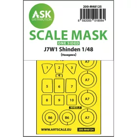   Art Scale Kit J7W1 Shinden – pontos illeszkedésű, öntapadó, előre kivágott egyoldalas kabinmaszk
