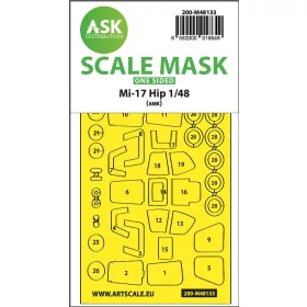   Art Scale Kit Mil Mi-17Hip one-sided express mask for AMK - pontos illeszkedésű egyoldalas kabinmaszk