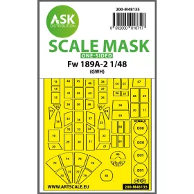   Art Scale Kit Fw 189A-2 one-sided express mask for Great Wall Hobby - pontos illeszkedésű egyoldalas kabinmaszk