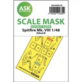   Art Scale Kit Spitfire Mk.VIII double-sided express fit mask for Eduard - pontos illeszkedésű kétoldalas kabinmaszk