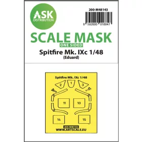   Art Scale Kit Spitfire Mk.IXc one-sided express fit mask for Eduard - pontos illeszkedésű egyoldalas kabinmaszk