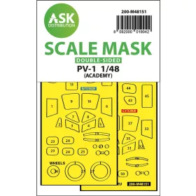   Art Scale Kit PV-1 Ventura double-sided express fit mask for Academy - pontos illeszkedésű kétoldalas kabinmaszk
