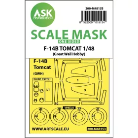   Art Scale Kit F-14B Tomcat one-sided express fit mask for Great Wall Hobby - pontos illeszkedésű egyoldalas kabinmaszk