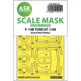   Art Scale Kit F-14B Tomcat double-sided express fit mask for Great Wall Hobby - pontos illeszkedésű kétoldalas kabinmaszk