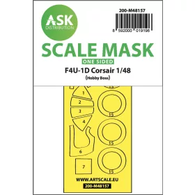   Art Scale Kit F4U-1D Corsair one-sided express mask for Hobby Boss - pontos illeszkedésű egyoldalas kabinmaszk