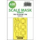 Art Scale Kit F4U-1D Corsair one-sided express mask for Hobby Boss - pontos illeszkedésű egyoldalas kabinmaszk