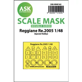   Art Scale Kit Reggiane Re.2005  double-sided fit express mask for Special Hobby - pontos illeszkedésű kétoldalas kabinmaszk