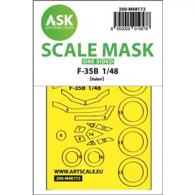   Art Scale Kit F-35B one-sided express fit mask for Italeri - pontos illeszkedésű egyoldalas kabinmaszk