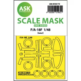   Art Scale Kit F/A-18F one-sided express fit mask for Italeri - pontos illeszkedésű egyoldalas kabinmaszk