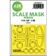 Art Scale Kit F/A-18F one-sided express fit mask for Italeri - pontos illeszkedésű egyoldalas kabinmaszk
