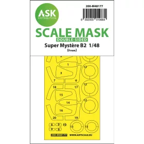   Art Scale Kit Super Mystére B2 double-sided express fit mask for Special Hobby - pontos illeszkedésű kétoldalas kabinmaszk