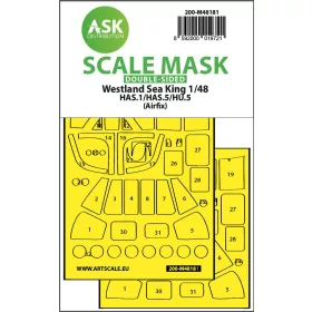   Art Scale Kit Westland Sea King HAS.1/HAS.5/HU.5 – pontos illeszkedésű kétoldalas kabinmaszk