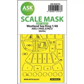   Art Scale Kit Westland Sea King HAS.1/HAS.5/HU.5 – pontos illeszkedésű egyoldalas kabinmaszk