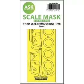   Art Scale Kit P-47D-25RE Thunderbolt  double-sided express fit mask for Miniart - pontos illeszkedésű kétoldalas kabinmaszk