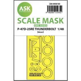   Art Scale Kit P-47D-25RE Thunderbolt  one-sided express fit mask for Miniart - pontos illeszkedésű egyoldalas kabinmaszk