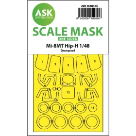   Art Scale Kit Mil Mi-8MT one-sided express fit mask for Trumpeter - pontos illeszkedésű egyoldalas kabinmaszk