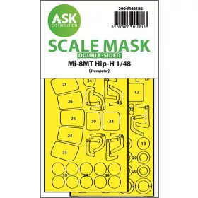   Art Scale Kit Mil Mi-8MT double-sided express fit mask for Trumpeter - pontos illeszkedésű kétoldalas kabinmaszk