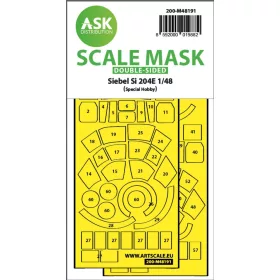   Art Scale Kit Siebel Si 204E – pontos illeszkedésű, öntapadó kétoldalas kabinmaszk