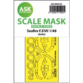   Art Scale Kit Seafire F.XVII double-sided fit and self adhesive express mask for Airfix - pontos illeszkedésű, öntapadó kétoldalas kabinmaszk