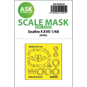   Art Scale Kit Seafire F.XVII one-sided fit and self adhesive express mask for Airfix - pontos illeszkedésű, öntapadó egyoldalas kabinmaszk