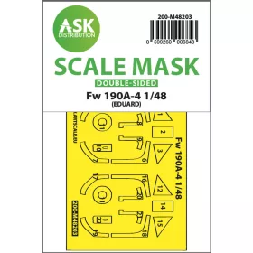   Art Scale Kit Fw 190A-4 double-sided express fit mask for Eduard - pontos illeszkedésű kétoldalas kabinmaszk