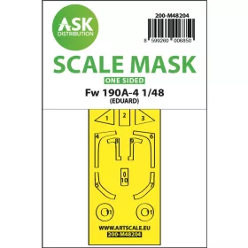   Art Scale Kit Fw 190A-4 one-sided express fit mask for Eduard - pontos illeszkedésű egyoldalas kabinmaszk