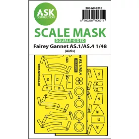   Art Scale Kit Fairey Gannet AS.1/AS.4 – pontos illeszkedésű, öntapadó kétoldalas kabinmaszk
