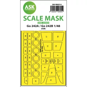   Art Scale Kit Gotha Go 242A / Go 242B one-sided express fit mask for ICM - pontos illeszkedésű egyoldalas kabinmaszk