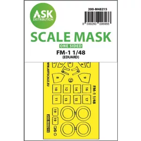   Art Scale Kit FM-1 one-sided express fit mask for Eduard - pontos illeszkedésű egyoldalas kabinmaszk