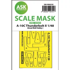   Art Scale Kit A-10C Thunderbolt II one-sided express fit mask for Great Wall Hobby - pontos illeszkedésű egyoldalas kabinmaszk