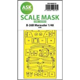   Art Scale Kit B-26B Marauder one-sided express fit mask for ICM - pontos illeszkedésű egyoldalas kabinmaszk